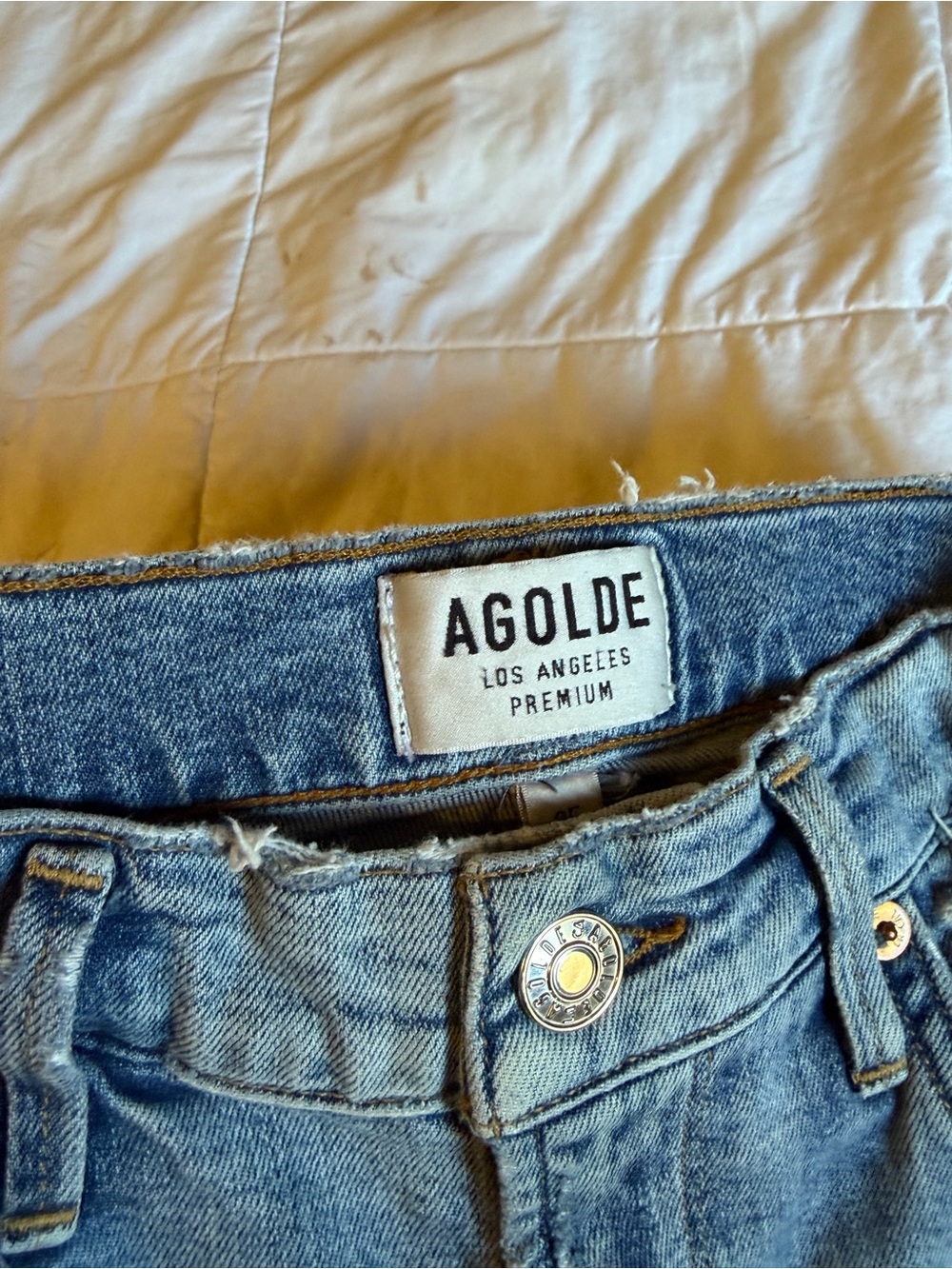 Agolde Women's Light Blue Straight Leg Jeans